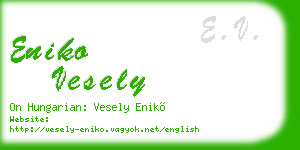eniko vesely business card